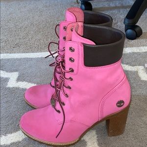 Womens pink timberland boots